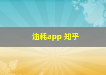 油耗app 知乎